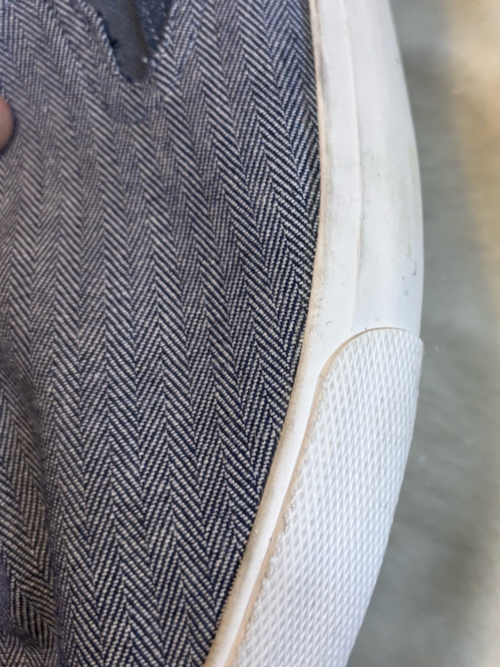 Ben Sherman Navy Herringbone Slip-On Sneakers-Size 12 - Picture 5 of 8